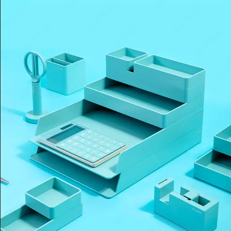  Kantselyariya tashkilotchisi Deli Nusign 001  5 bolim  kartochkalar. paket (Art. - 001-NS-bl) Moviy - 