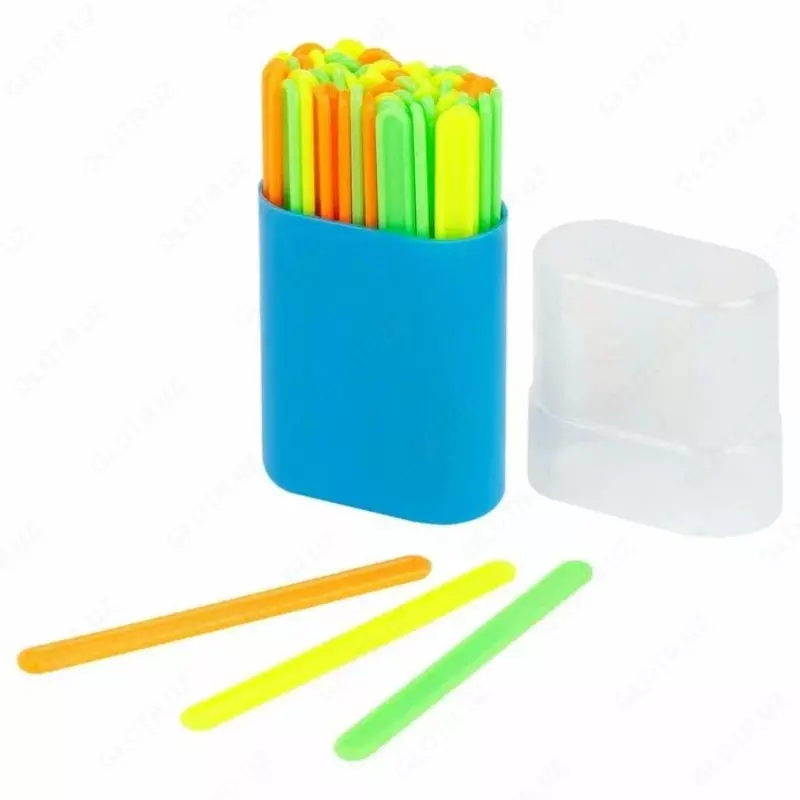 Набор цветных счетных палочек Стамм пластиковые  50 шт.  пенал (Арт. - СП04)