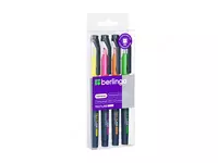Yorituvchi marker Berlingo Textline HL450  0 5-4 mm  qirrali. maslahatlar  4 dona. (Art. - T4020) Assortiment