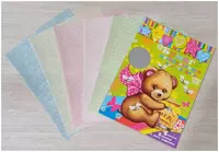  Pearlescent krep qogoz Feniks+  A4  5 l +1 l. karton  papka (Art. - 31378) Rang. turli xil - 