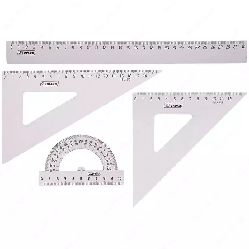  Plastik olchagichlar toplami Stamm 30 sm  4 dona  PVX paketi. (Art. - NG15) Shaffof - 