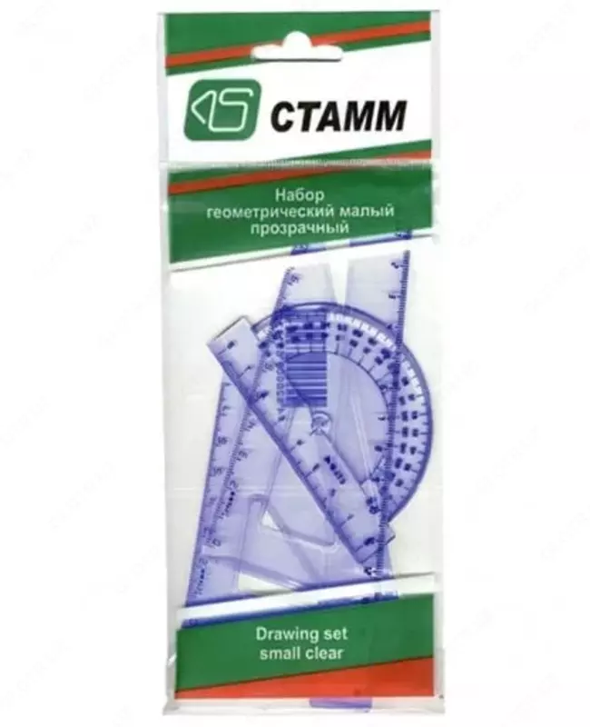 Комплект пластиковых линеек Стамм 16 см  4 шт.  ПВХ уп. (Арт. - НГ01) Прозрачный