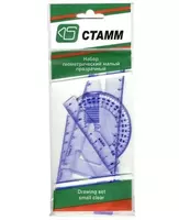 Комплект пластиковых линеек Стамм 16 см  4 шт.  ПВХ уп. (Арт. - НГ01) Прозрачный