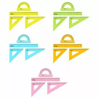  Plastik olchagichlar toplami Stamm olchami M  20 sm  4 dona  PVX paket. (Art. - NC-30521) Neon assortimenti - 