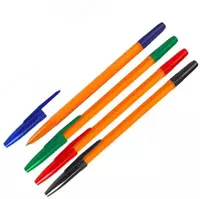 Набор цветных шариковых ручек Стамм Оптима  1.0 мм  4 шт.  ПВХ. уп. (Арт.- РШ-30431-4) Ассорти