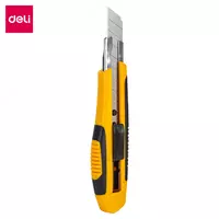 Kantselyariya pichogi Deli PRO  plastmassa  18 mm  PVX. paket (m. - 2047) Sariq/qora