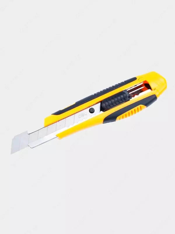   Kantselyariya pichogi Deli PRO  plastmassa  18 mm  PVX. paket (m. - 2047) Sariq/qora