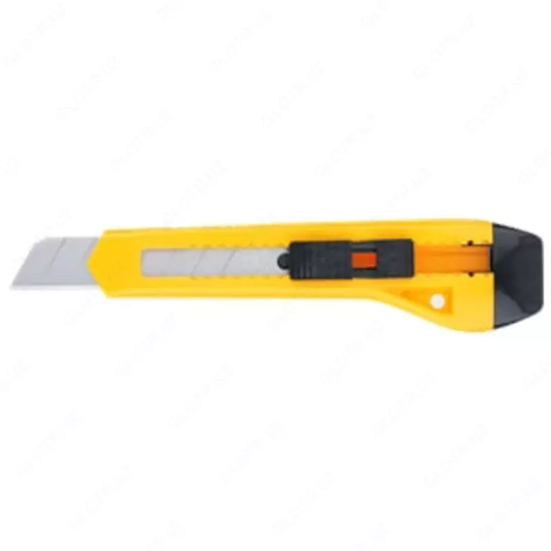  Нож канцелярский Deli Clasic  пластиковый  18 мм  уп. блистер (Арт. - 2061) Желтый/черный - 