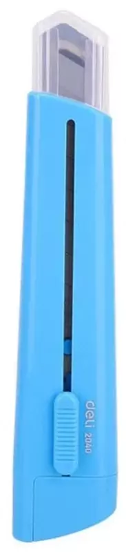 Нож канцелярский с защитным колпачком "Deli" RIO