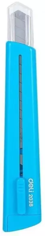 Нож канцелярский с защитным колпачком "Deli" RIO