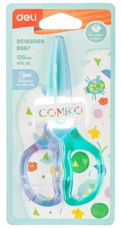 Kantselyariya buyumlari bolalar qaychi Deli "Somiko" 120 mm