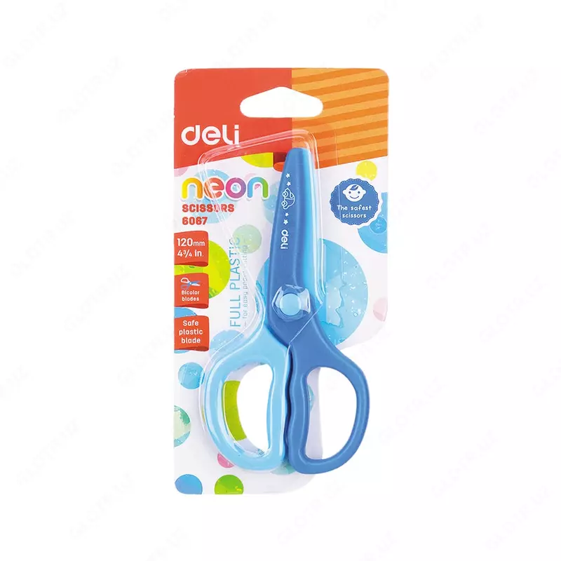 Kantselyariya buyumlari bolalar qaychi Deli "Neon" 120 mm