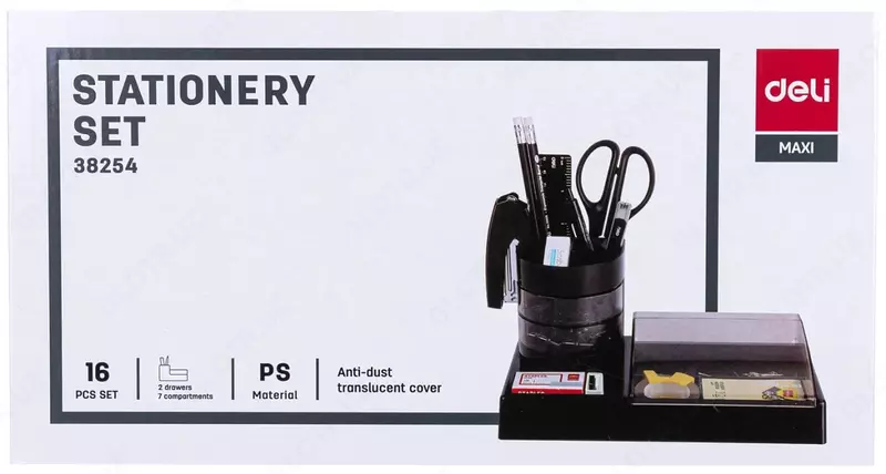   Deli Maxi ish yuritish buyumlari bilan organizator  16 dona  statik. (m. - 38254) Qora