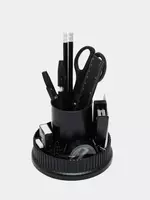 Органайзер с канцелярскими принадлежностями Office Sunlit  15 предметов  вращ.  карт. уп. (Арт. - 155-DSO) Черный