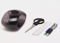  Органайзер для канцелярских принадлежностей O-Life 5 предметов  стац  карт. уп. (Арт. - 353-Sbk) Черный - 