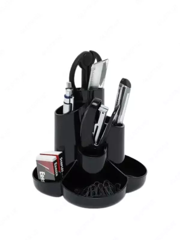 Органайзер для канцелярских принадлежностей O-Life 9 предметов  стац  карт. уп. (Арт. - 357-Sbk) Черный