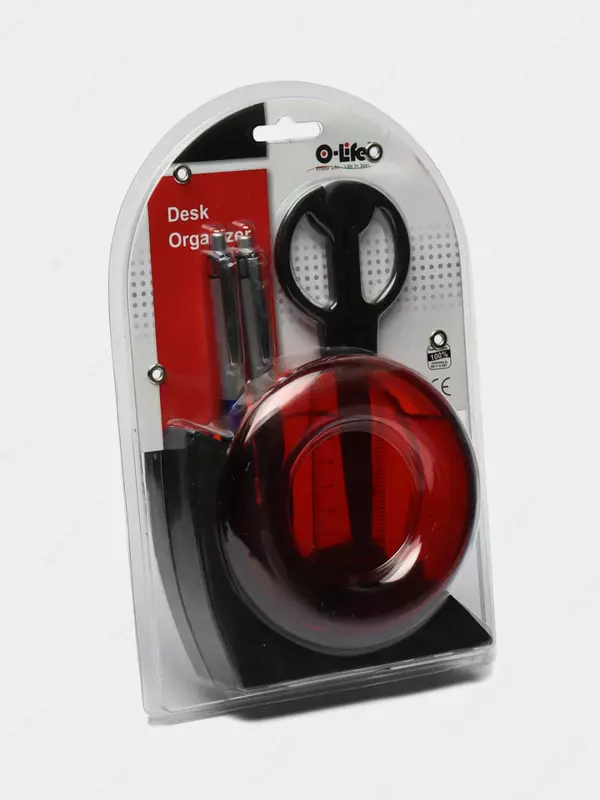  O-Life ish yuritish buyumlari uchun organizator 5 dona  statik  blister (Art. - 360-SCrd) Qizil - 