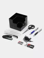  Органайзер для канцелярских принадлежностей O-Life 9 предметов  стац  карт. уп. (Арт. - 929-Sbk) Черный - 