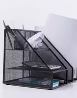   Лоток-органайзер металлический для документов Deli 320 х 265 х 270 мм  7 отд. (Арт. -79075) Черный