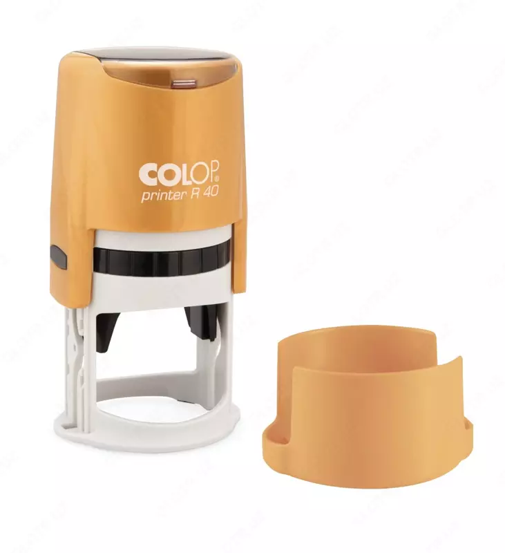 Штемпельная оснастка для круглой печати Colop Printer R40N (сн)  d 41.5 мм (Арт. - 139231) Желто/золотистый