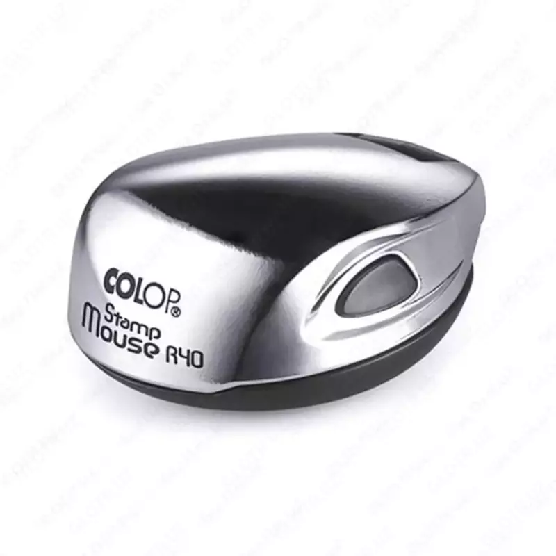 Штемпельная оснастка для круглой печати Colop Stamp Mouse R40 (сн)  d 40 мм (Арт. - 129530) Хром/черная