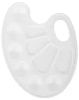 Пластиковая овальная палитра Мульти-Пульти  22.8 х 17 см  10 ячеек  уп.ПЭ (Арт. - ПХ_19091-ПА01МП) Белая