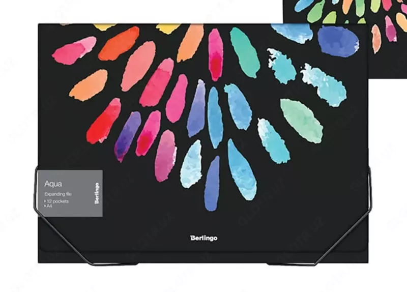Папка - картотека Berlingo Aqua  12 отд.  А4  330 х 240 х 25 мм  700 мкм (Арт. - XF4_12011) Цветная