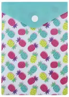 Полипропиленовая папка - конверт для документов Феникс+ Ананасы  1 отд.  15.8 x 11.4 см (Арт.- 46753) Цв. ассорти