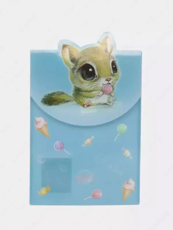 Feniks+ Chinchilla daftarlari uchun jild  1 dona  22 x 31 sm  mahkamlangan. Velcro (Art. - 49646) Moviy