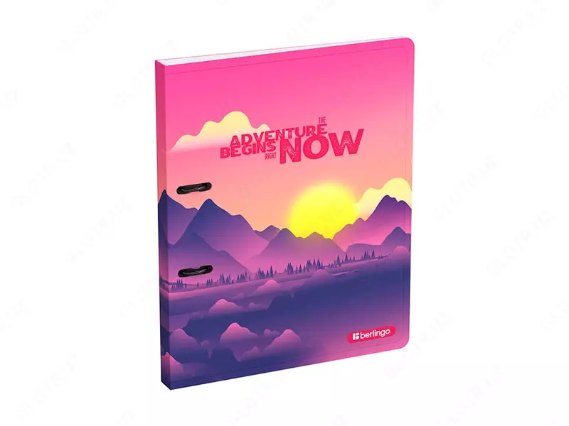 Berlingo Scenic plastik hujjat papkasi  2 ta D-halqa  24 mm  A4  600 mikron  ichki. chontak (Art. - RB4_2DS16) Rangli