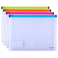 Пластиковая файловая папка Deli RIO  1 отделение  А5  заст. ZIP-молния (Арт.- 38976) Ассортимент