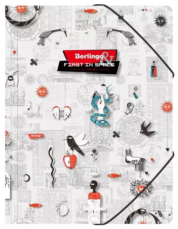 Hujjat papkasi Berlingo Kosmosda birinchi  1 bolim  A4  320 x 246 x 50 mm  600 mikron (Art. - FB4_A4208) Rang