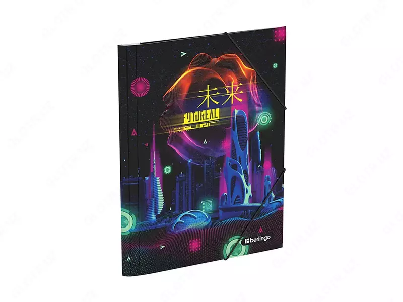 Папка для документов Berlingo Futureal  1 отд.  А4  320 х 246 х 50 мм  600 мкм (Арт. - FB4_A4S12) Цветная