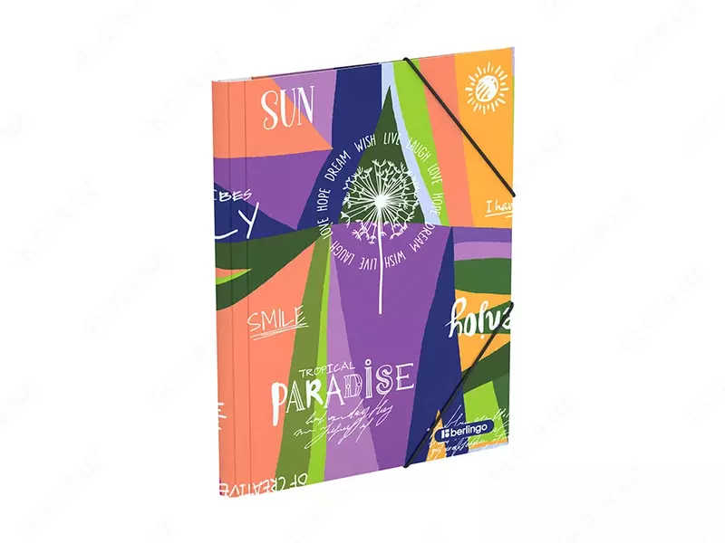 Папка для документов Berlingo Jumble  1 отд.  А4  320 х 246 х 50 мм  600 мкм (Арт. - FB4_A4S13) Цветная