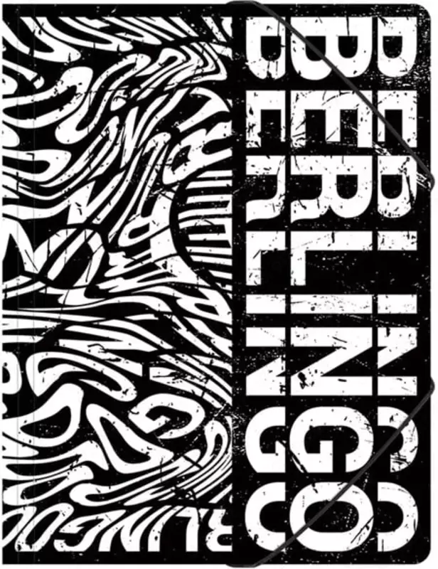 Hujjat papkasi Berlingo Monoxrom  1 bolim  A4  320 x 246 x 50 mm  600 mikron (Art. - FB4_A4S01) Qora/oq