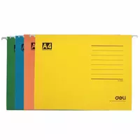 Подвесная папка для документов Deli А4  1 отд.  31.2 х 23.5 см (Арт. - 5468) Цв. ассорти