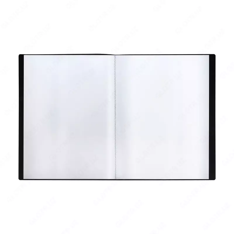  Пластиковая папка для документов Стамм 10 вклад.  А4  310 х 235 х 9 мм  500 мкм (Арт. - ММ-32192) Черная - 