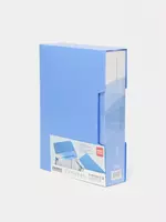 Hujjatlar uchun plastik papka Deli 100 varaq  A4  310 x 235 x 63 mm  500 mikron (Art. - 5200) Moviy
