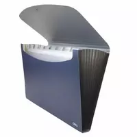   Пластиковая папка-портфель для документов Deli 12 отд.  А4  заст. резинка (Арт.- 5558) Ассортимент
