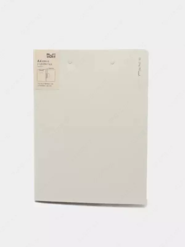 Plastik hujjat papkasi Deli Nusign  2 ta qisqich  A4  315 x 235 x 18 mm  500 mkm (Art.-182-NS-wt) Fil suyagi