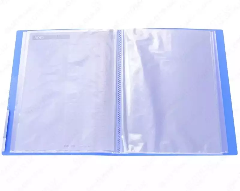  Пластиковая папка для документов Deli 20 вклад.  А4  310 x 235 x 14 мм  500 мкм (Арт. - 5220) Синяя - 