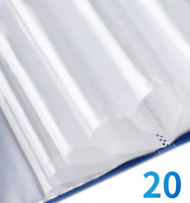   Пластиковая папка для документов Deli 20 вклад.  А4  310 x 235 x 14 мм  500 мкм (Арт. - 5220) Синяя