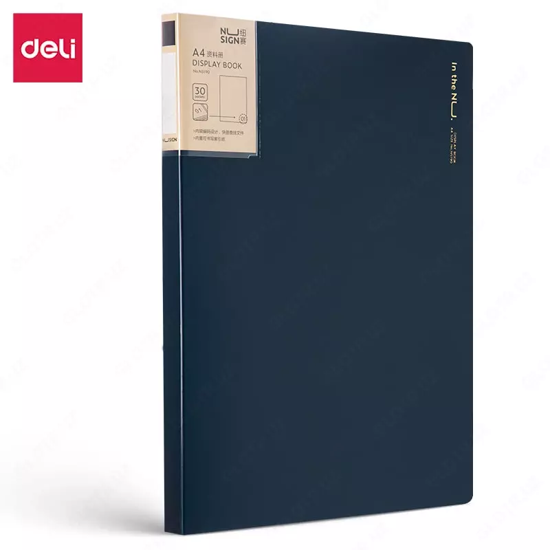 Пластиковая папка для документов Deli Nusign 190  30 вклад.  310 х 235 х 17 мм (Арт. - 190-NS-bl) Синяя