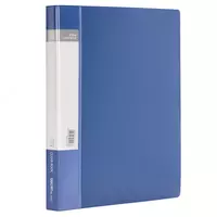 Hujjatlar uchun plastik papka Deli 30 varaq  A4  310 x 235 x 18 mm  500 mikron (Art. - 5103) Moviy