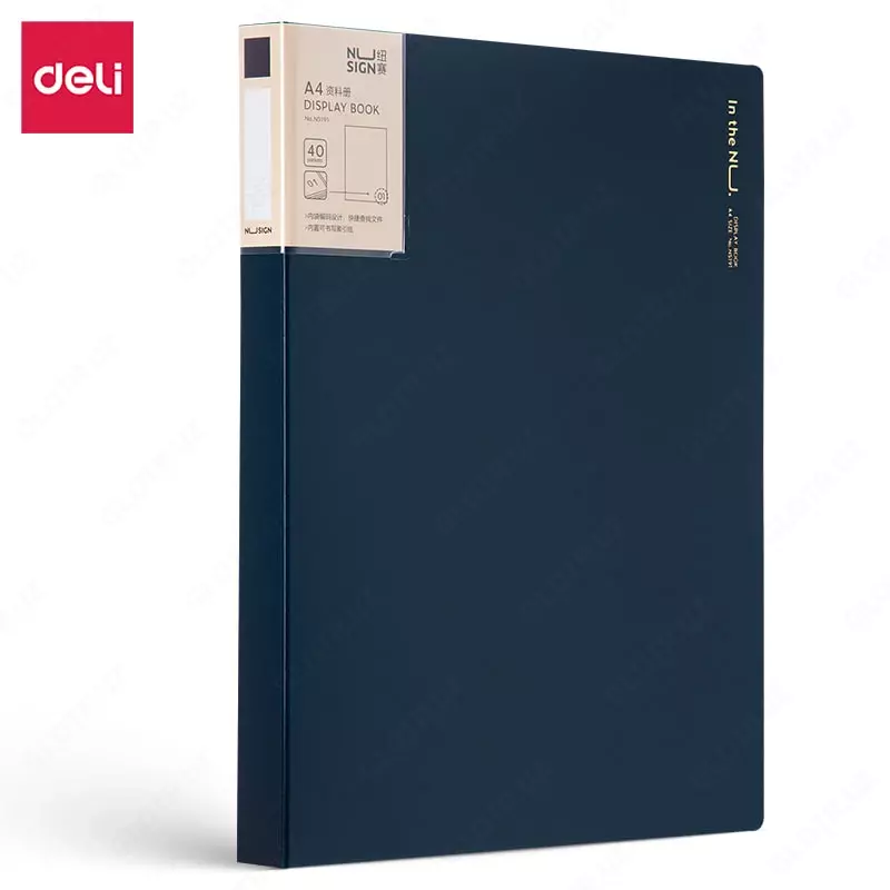 Plastik hujjat papkasi Deli Nusign 191  40 qoshimcha  310 x 235 x 21 mm (Art. - 191-NS-bl) Toq/kok