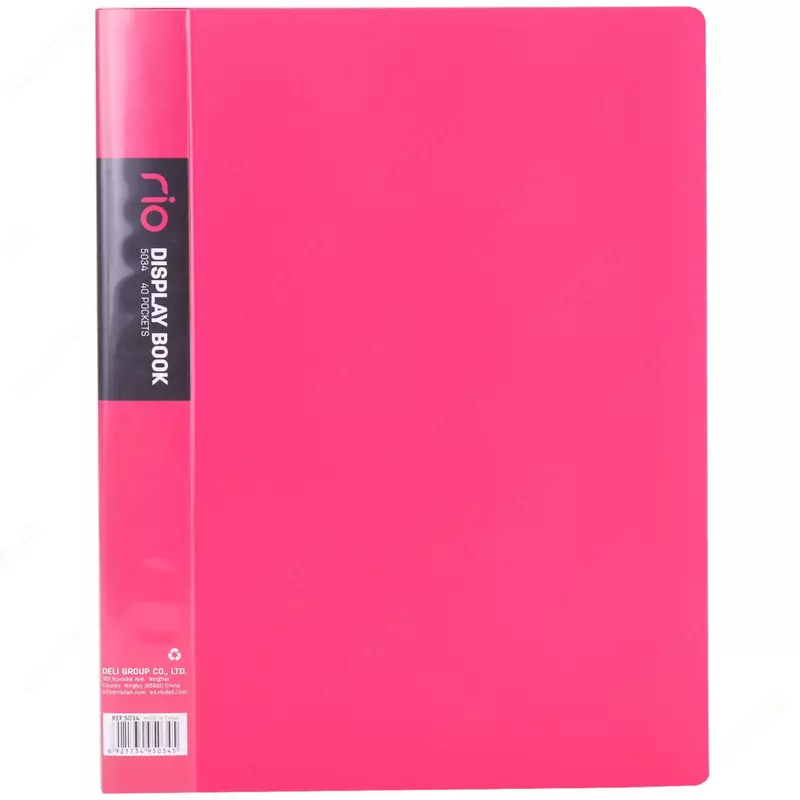  Plastik hujjat papkasi Deli RIO  40 qoshimchalar  A4  315 x 235 x 21 mm  500 mikron (Art. - 5034) Kol. turli xil - 