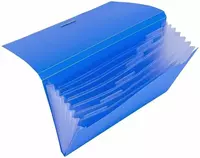  Пластиковая папка-картотека для документов Deli 6 отд.  330 х 240 мм  заст. резинка (Арт.- 5554) Ассортимент - 