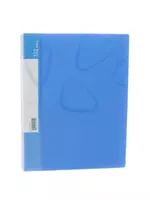 Пластиковая папка для документов Deli 60 вклад.  А4  315 x 235 x 34 мм  500 мкм (Арт. - 5256) Голубая