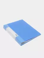  Пластиковая папка для документов Deli 60 вклад.  А4  315 x 235 x 34 мм  500 мкм (Арт. - 5256) Голубая - 