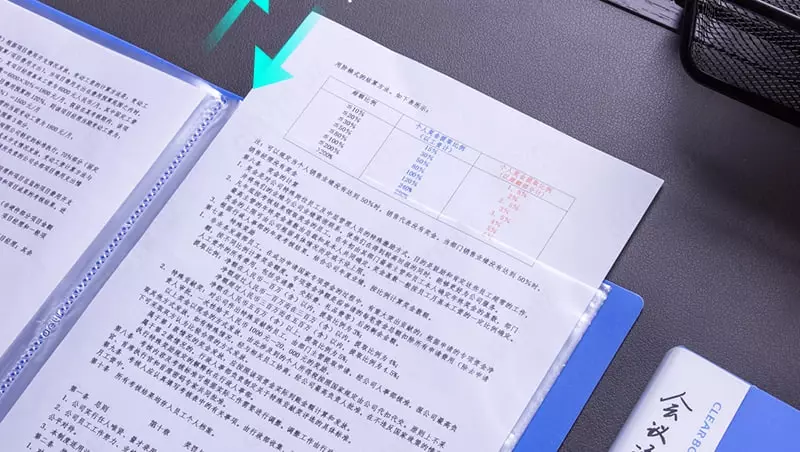  Пластиковая папка для документов Deli 60 вклад.  А4  310 x 235 x 34 мм  500 мкм (Арт. - 5260) Голубая - 